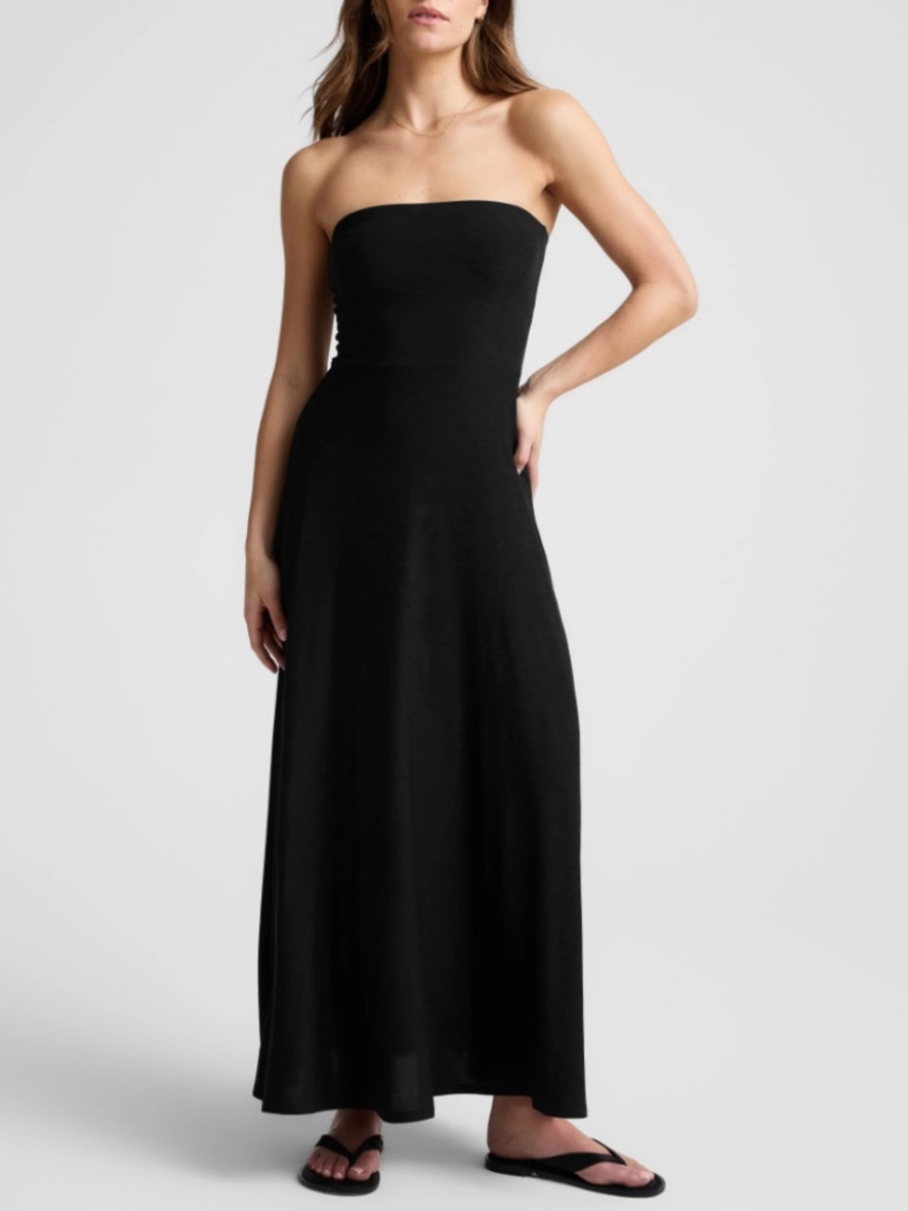 Featherweight Strapless Maxi Dress